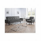 Monza 3 Seater Sofa – Dark Grey Velvet – Luxurious Family Seating | Julian Bowen
