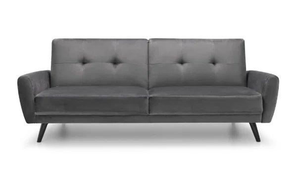 Monza Sofabed – Dark Grey Velvet – Elegant Sofa by Day, Guest Bed by Night