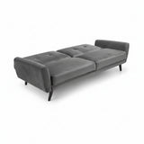 Monza Sofabed – Dark Grey Velvet – Elegant Sofa by Day, Guest Bed by Night | Julian Bowen
