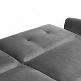 Monza Sofabed – Dark Grey Velvet – Elegant Sofa by Day, Guest Bed by Night | Julian Bowen