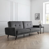 Monza Sofabed – Dark Grey Velvet – Elegant Sofa by Day, Guest Bed by Night | Julian Bowen