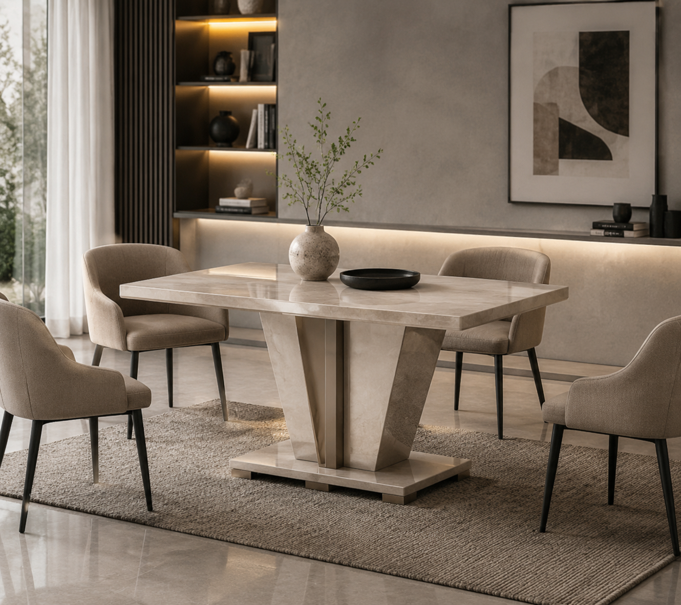 Modern compact coffee table – Italian design, space‑saving for smaller living rooms