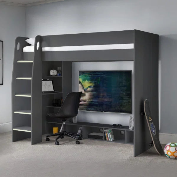 Nebula Gaming Bed with Desk – Anthracite