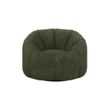LPD Furniture Nao basil boucle swivel chair with 70s inspired design in a modern living room setting