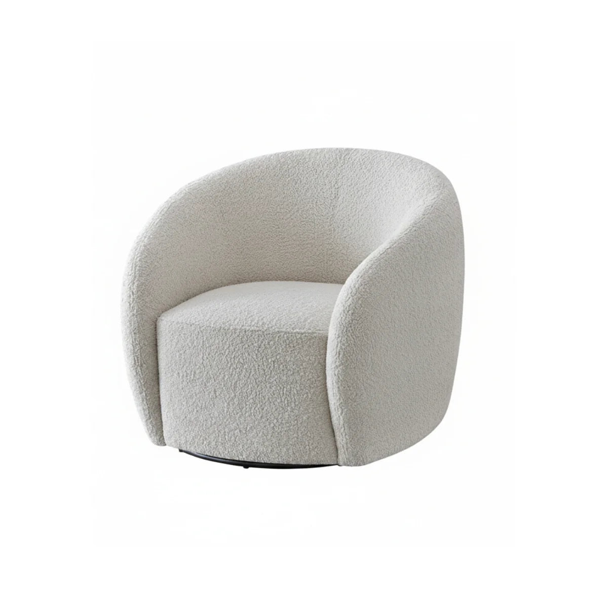 Furnish365 Nolita bouclé teddy accent chair in a modern living room setting