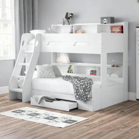 Orion Triple Sleeper – White – Space-Saving Bed with Storage