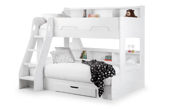 Orion Triple Sleeper – White – Space-Saving Bed with Storage