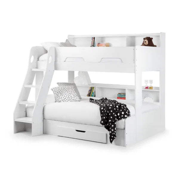 Orion Triple Sleeper – White – Space-Saving Bed with Storage