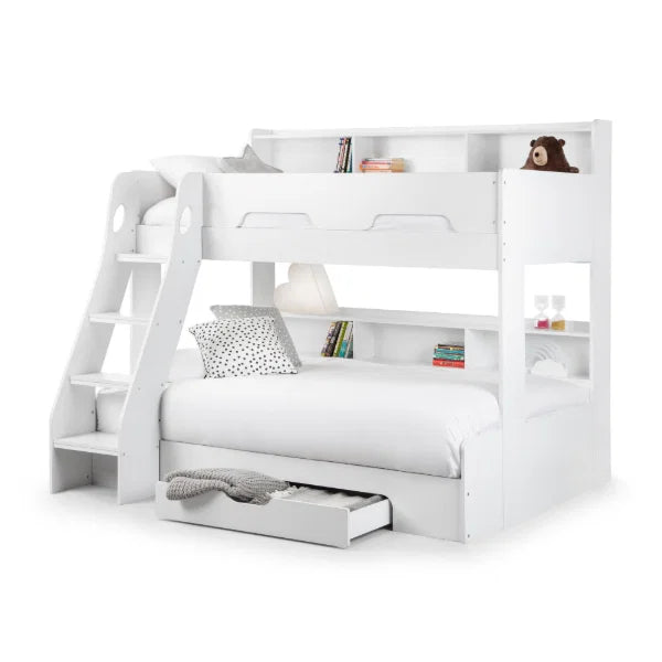 Orion Triple Sleeper – White – Space-Saving Bed with Storage