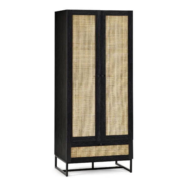 Padstow Wardrobe – Black – Bold Single-Door Design for Smaller Spaces