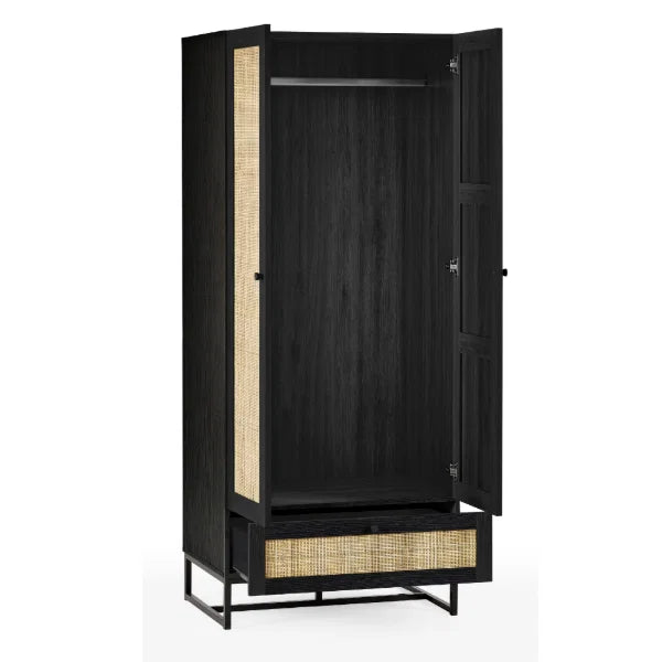 Padstow Wardrobe – Black – Bold Single-Door Design for Smaller Spaces