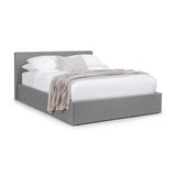 Rialto Lift-Up Storage Bed – Light Grey Linen – Gas-Powered Ottoman with Sprung Slatted Base | Julian Bowen