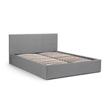 Rialto Lift-Up Storage Bed – Light Grey Linen – Gas-Powered Ottoman with Sprung Slatted Base | Julian Bowen