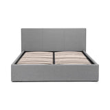 Rialto Lift-Up Storage Bed – Light Grey Linen – Gas-Powered Ottoman with Sprung Slatted Base | Julian Bowen