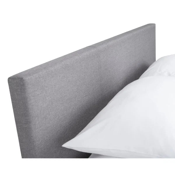 Rialto Lift-Up Storage Bed – Light Grey Linen – Gas-Powered Ottoman with Sprung Slatted Base