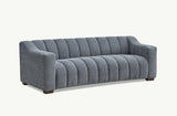 Furnish365 Astoria iron bouclé 3 seater sofa with deep channel stitching in a modern living room setting