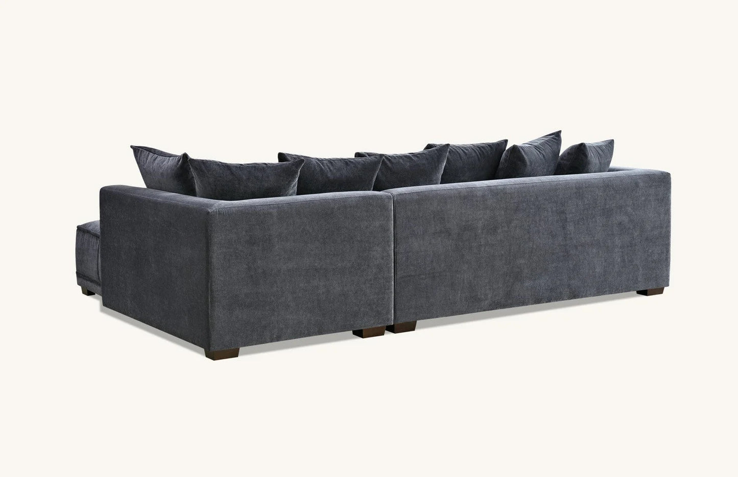 	Furnish365 Gramercy steel mermaid fabric corner sofa in a modern living room setting
