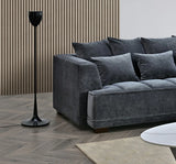 	Furnish365 Gramercy steel mermaid fabric corner sofa in a modern living room setting