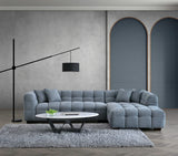 Furnish365 Tribeca iron bouclé corner sofa in a modern living room setting