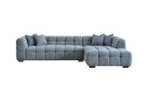 Furnish365 Tribeca iron bouclé corner sofa in a modern living room setting