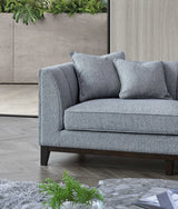 Furnish365 Cooper corner sofa from behind showing the mid-century modern design