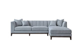 Furnish365 Cooper corner sofa from behind showing the mid-century modern design
