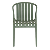 Side view of Hill Interiors Axis French grey dining chair showing the sleek contoured design