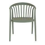 Side view of Hill Interiors Echo French grey dining chair showing the sleek contoured design