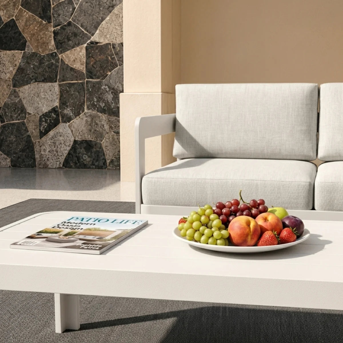 Furnish365 Sofia 4 seater outdoor lounge set in a modern garden setting