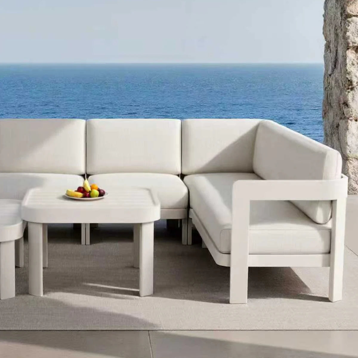 Furnish365 Sofia 8 seater outdoor modular corner sofa set in a modern garden setting