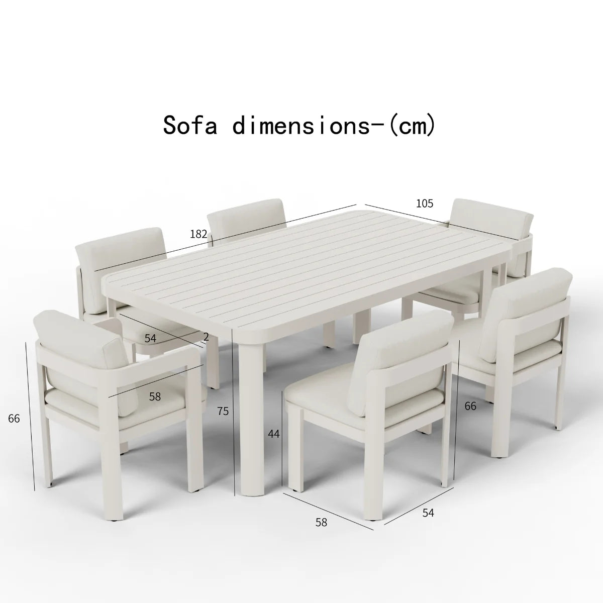 Furnish365 Sofia 6 seater outdoor dining set in a modern garden setting