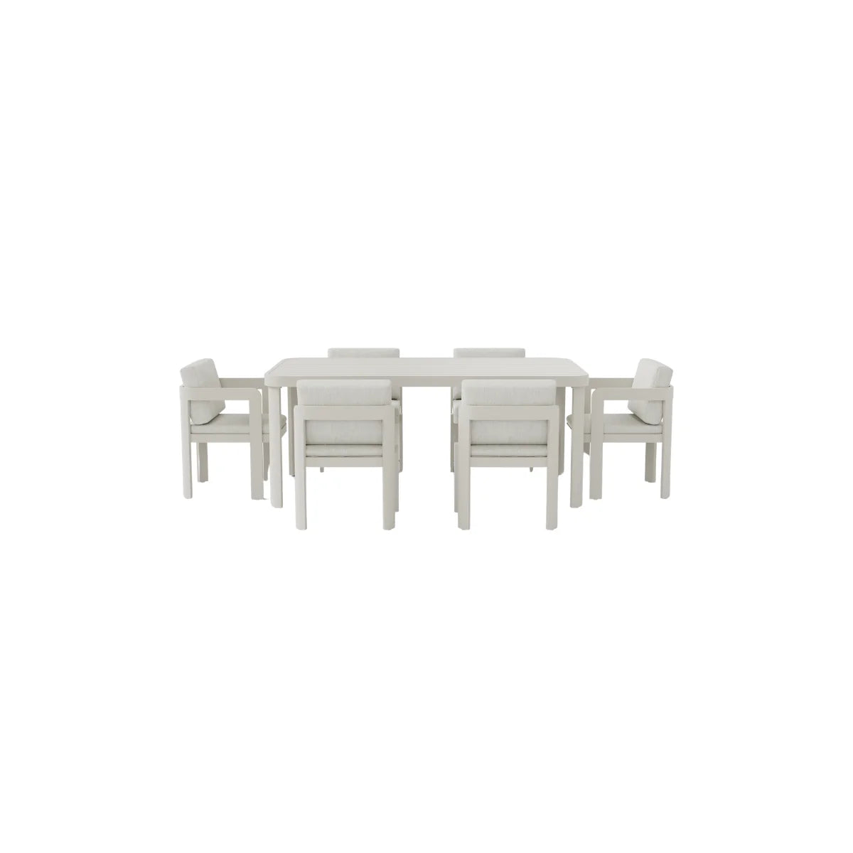 Furnish365 Sofia 6 seater outdoor dining set in a modern garden setting