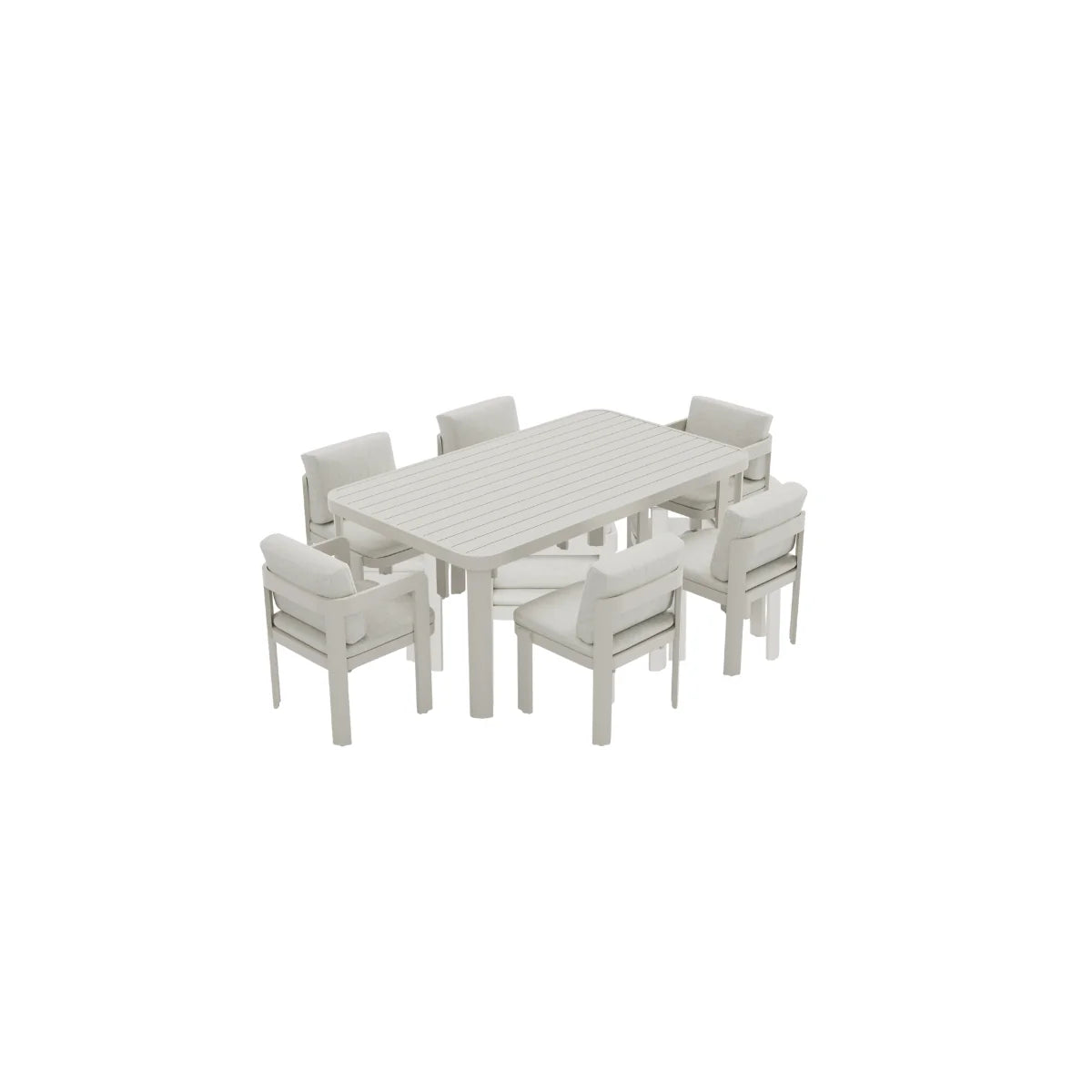 Furnish365 Sofia 6 seater outdoor dining set in a modern garden setting