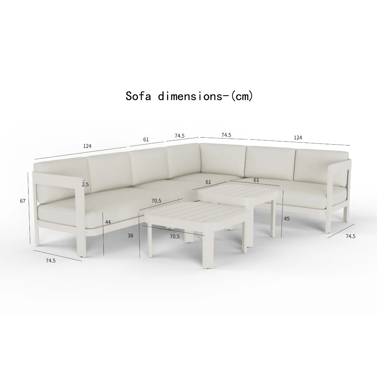 Furnish365 Sofia 8 seater outdoor modular corner sofa set in a modern garden setting
