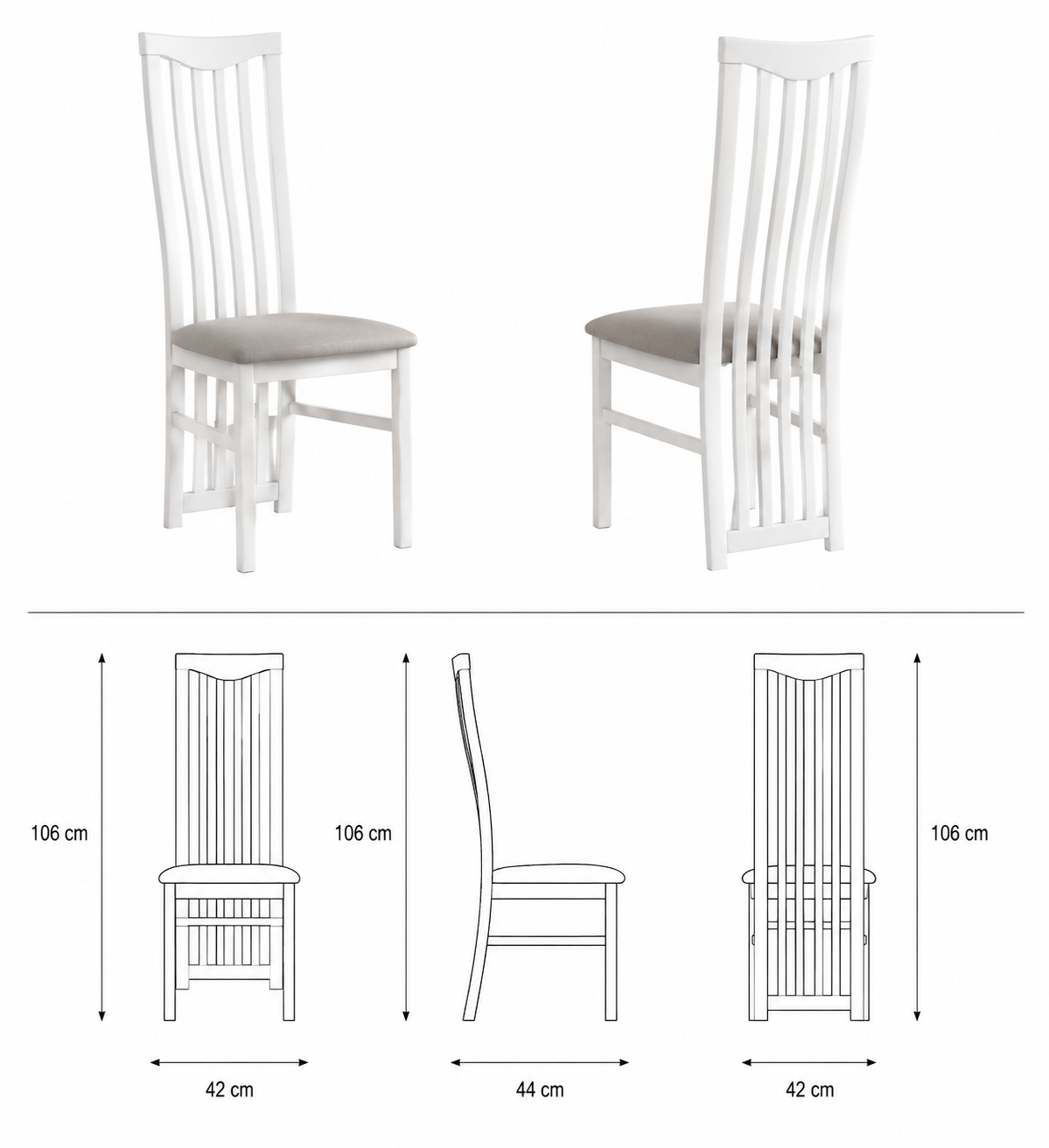 Solid wood dining chair – Italian design, sturdy and timeless for everyday dining