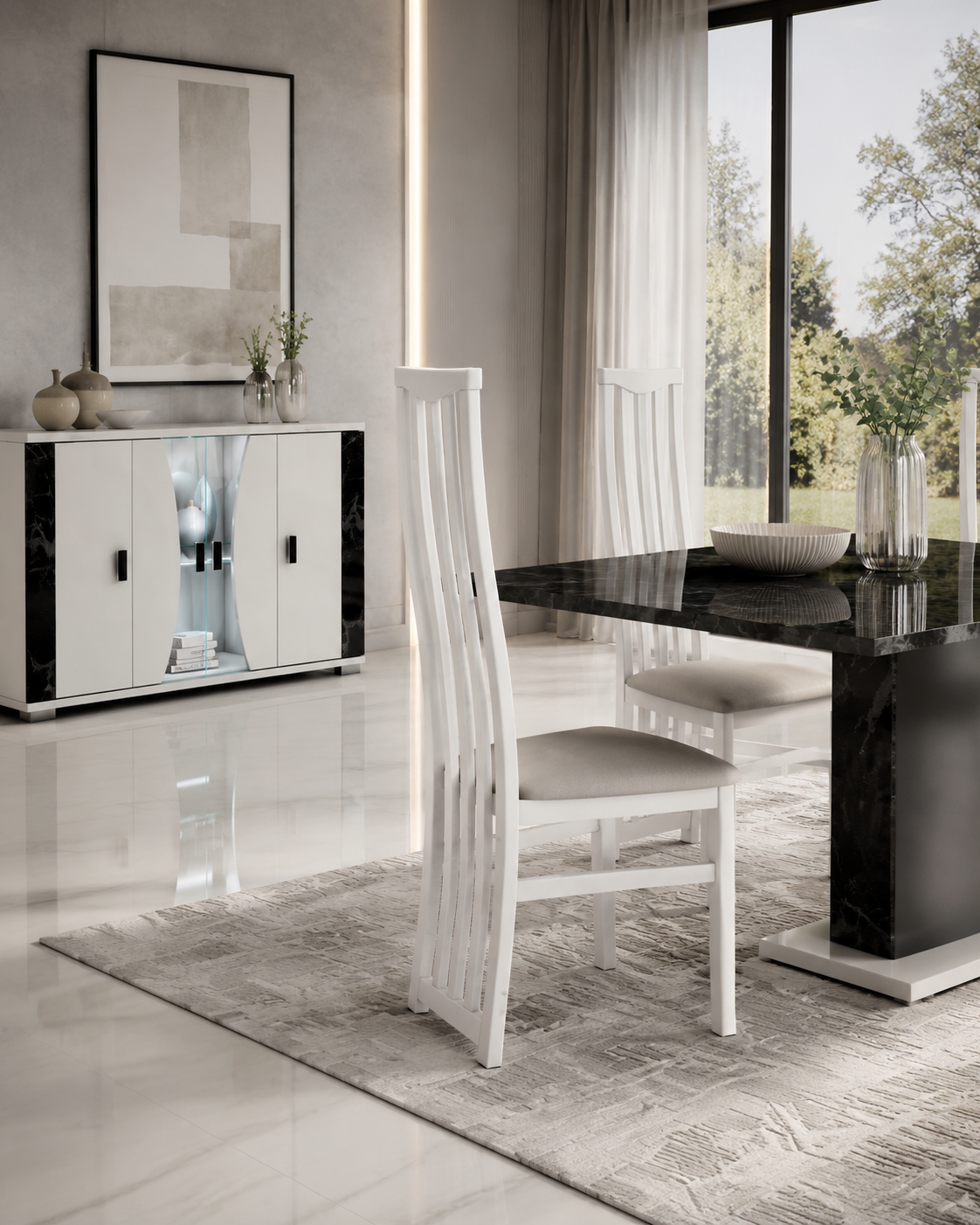 Solid wood dining chair – Italian design, sturdy and timeless for everyday dining