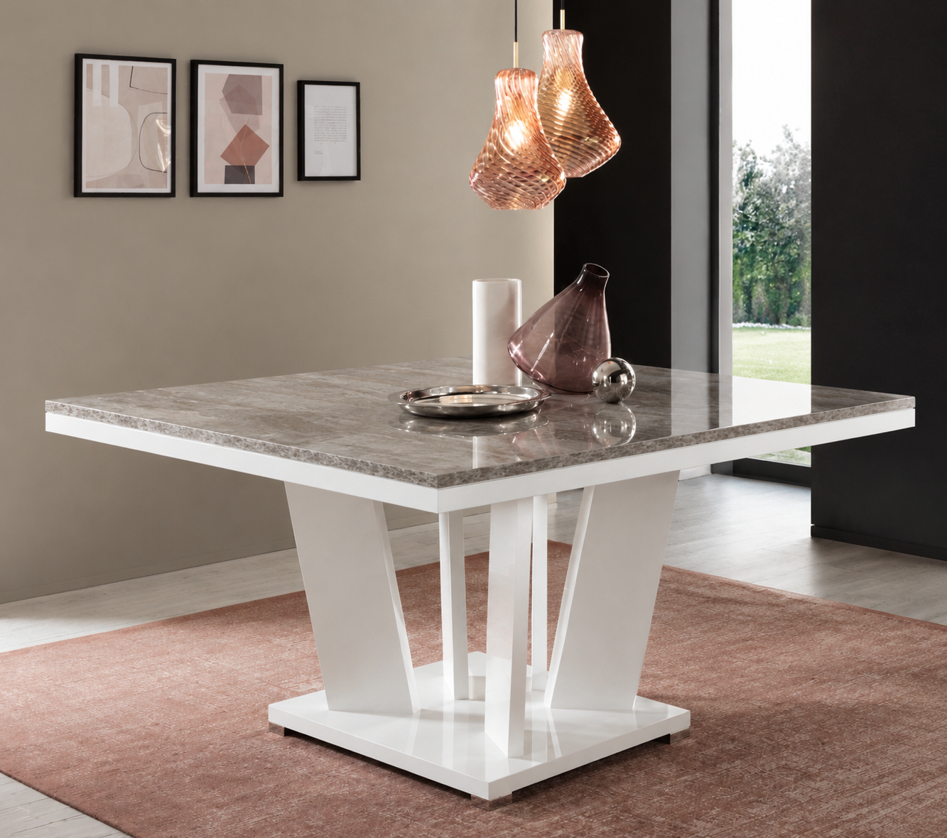 Solid wood dining table – Italian design, spacious and sturdy for everyday family life