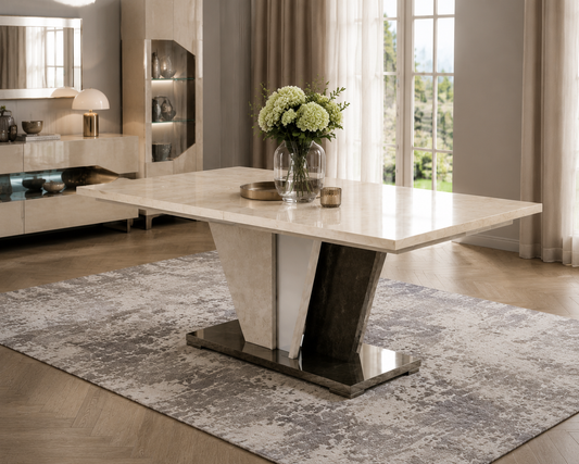 Space‑saving extending wood table – Italian design with smooth extension mechanism
