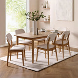 Theia oak extending dining table in a modern dining room setting