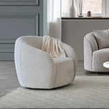 Furnish365 Nolita bouclé teddy accent chair in a modern living room setting