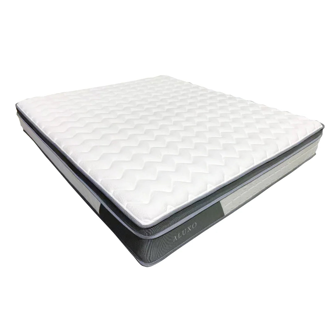 	Furnish365 Aluxo Oasis 2000 pocket spring mattress with memory foam in a modern bedroom setting