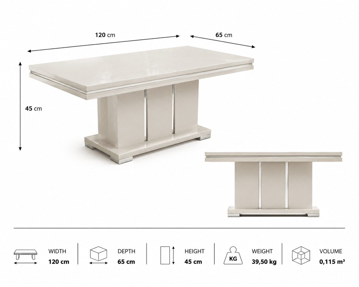 Warm wood coffee table – Italian design, cosy and spacious for everyday living