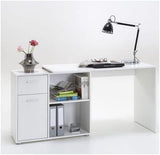 	Amos Mann Furniture Carin white corner flexi desk in a modern home office setting