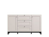 Amos Mann Furniture Cassio cashmere taupe panelled sideboard in a modern living room setting