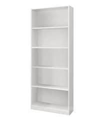 Amos Mann Furniture Cordoba large arctic white bookcase in a modern living room setting