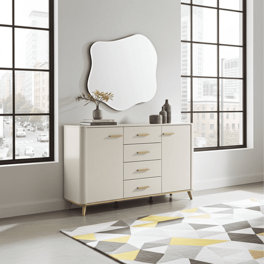Amos Mann Furniture Darigon sideboard showing the drawer runners and construction