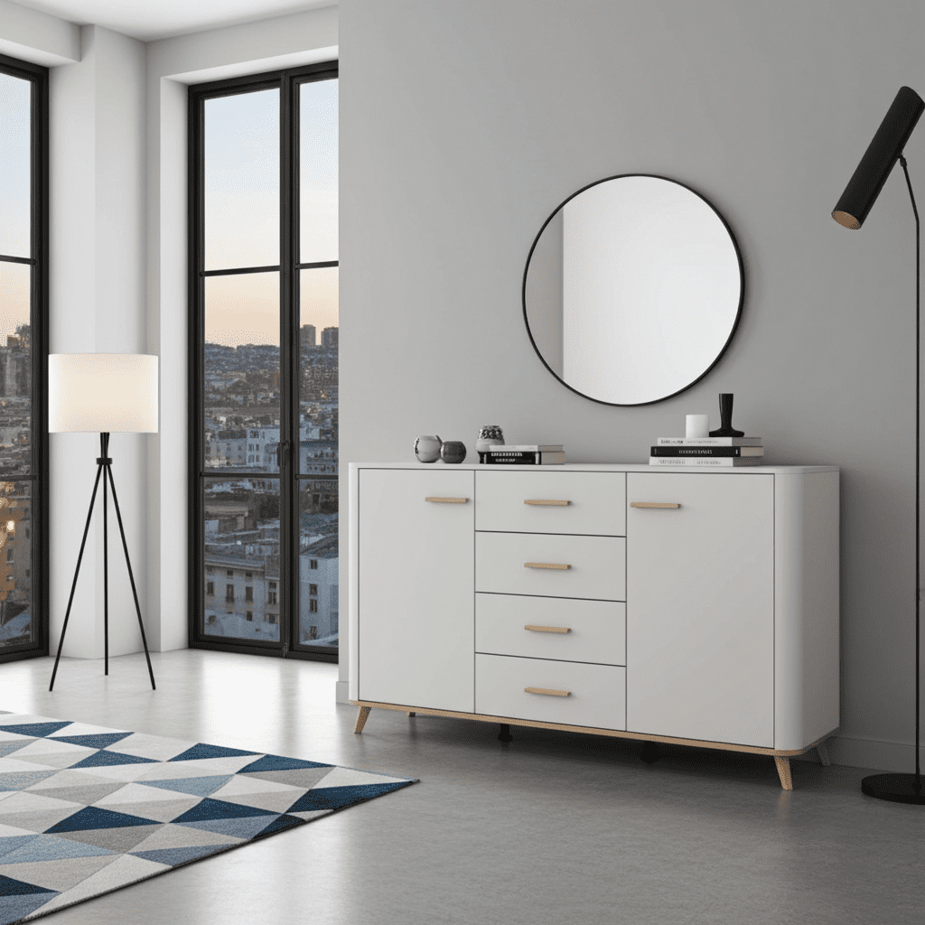Amos Mann Furniture Darigon sideboard showing the drawer runners and construction