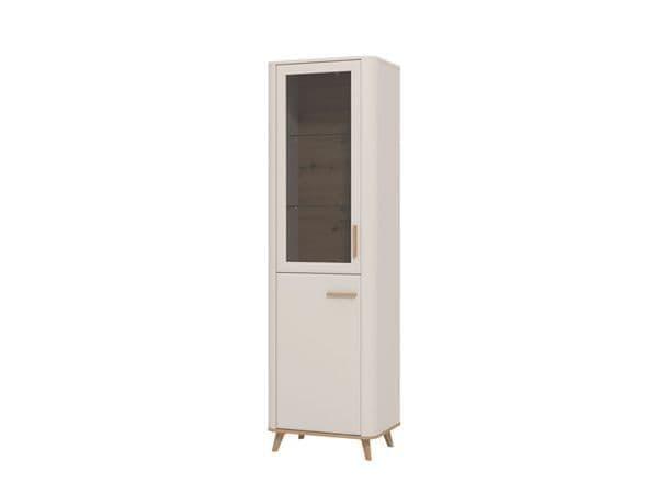 Amos Mann Furniture Darigon display cabinet with doors open showing the internal shelving