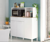 Amos Mann Furniture Denby white and oak 3 door utility kitchen cupboard in a modern kitchen setting