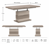 Extending dining table with versatile Italian design – spacious for family gatherings